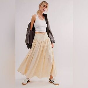For Love And Lemons Cream Maxi Skirt